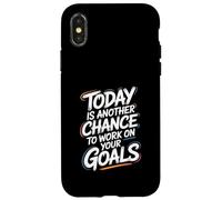 Citation de Motivation Today is Another Chance Goals Coque pour iPhone X/XS