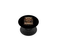 Citation de Motivation « Work Hard Stay Humble » PopSockets PopGrip Adhésif