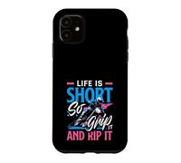 Citation de Motocross Life is Short So Grip It and Rip It Coque pour iPhone 11