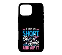 Citation de Motocross Life is Short So Grip It and Rip It Coque pour iPhone 16 Pro Max