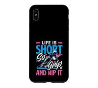 Citation de Motocross Life is Short So Grip It and Rip It Coque pour iPhone XS Max