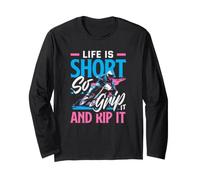 Citation de Motocross Life is Short So Grip It and Rip It Manche Longue