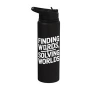 Citation de mots croisés - Trouver des mots pour résoudre des mondes Stainless Steel Insulated Water Bottle