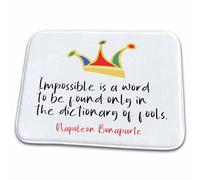 Citation De Napoléon Bonaparte. Impossible Est Un Mot Que L'On Trouve Uniquement chez Alexis Design Tapis De Bain Lavable en Machine Paillasson Intérieur Absorbant Tapis De Douche 40X60 Cm