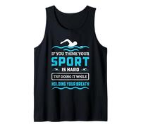 Citation de Natation Hard Sport Hold Your Breath Funny Débardeur