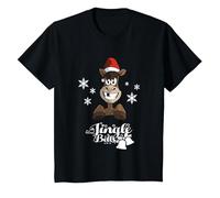 Citation de Noël Jingle Bells Cheval drôle T-Shirt, Enfant, Noir, 2 Ans