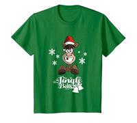 Citation de Noël Jingle Bells Cheval drôle T-Shirt, Enfant, Vert Kelly, 6 Ans