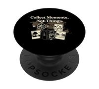 Citation de Photographie de Voyage Collect Moments Not Things PopSockets PopGrip Adhésif