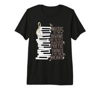 Citation de Piano Music is The Divine Way T-Shirt Haut de Gamme