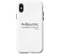 Citation de Platon sur Les Hommes - Grecque attique - Philosophie Classique Coque pour iPhone X/XS