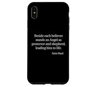 Citation de Saint Basilic Angel As Protector and Shephard Coque pour iPhone XS Max
