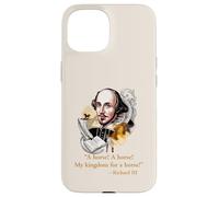 Citation de Shakespeare My Kingdom for a Horse Coque pour iPhone 15