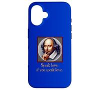 Citation de Shakespeare Speak Low Love Much Ado About Nothing Coque pour iPhone 16