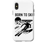 Citation de Ski Born to Ski Coque pour iPhone X/XS