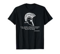Citation de Socrate Philosophie Grecque Antique - Guerrier paisible T-Shirt