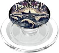 Citation de sous-Marin Sea Warfare Epic Submarine Battle U-Boat PopSockets PopGrip pour MagSafe