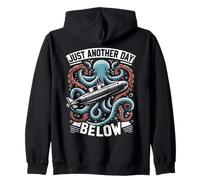 Citation de Submariner Just Another Day Below Submarine Kraken Sweat à Capuche