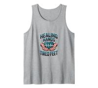 Citation de thérapeute de Massage des Mains et des Pieds fatigués. Débardeur