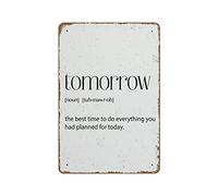 Citation de vie - Cadeau amusant pour femme - Cadeau amusant pour couple - Définitions amusantes - Définitions de demain - Cadeau pour nouvelle maman - Cadeau fantaisie - 20,3 x 30,5 cm - Plaque