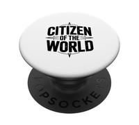 Citation de Voyage inspirante Citoyen du Monde PopSockets PopGrip Adhésif