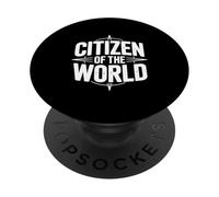 Citation de Voyage inspirante Citoyen du Monde PopSockets PopGrip Adhésif