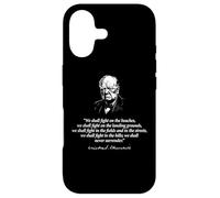 Citation de Winston Churchill We Shall Never Surrender Coque pour iPhone 17