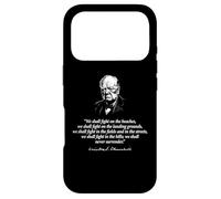 Citation de Winston Churchill We Shall Never Surrender Coque pour iPhone 17 Pro