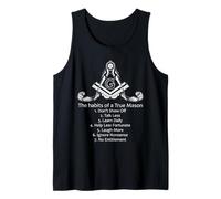 Citation des habitudes de Franc-maçon True Mason Values Design Franc-maçonnerie Débardeur
