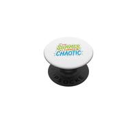 Citation d'été Amusante de la génération Z The Summer I Turned Chaotic PopSockets PopGrip Adhésif