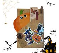 Citation d'Halloween avec un livre - Livre aveugle de 7,09 x 3,94 pouces, faveurs de fête faites à la main, remplies de chaussette pour lecture, lecteur, appréciation de la bibliothèque