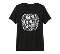 Citation d'Omnia Vincit Amor Latin Love Conquers All T-Shirt Haut de Gamme