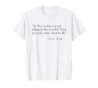 Citation d'Oscar Wilde pour Vivre Une Vie Pleine T-Shirt