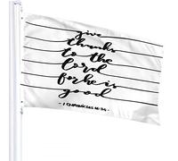 Citation Drapeau 4x6 FT Donner Merci à Le pour Il est Bon Mot Drapeaux Extérieurs Grandes Bannières de Cour de Bienvenue Maison Jardin Cour Pelouse Décor Noir Blanc