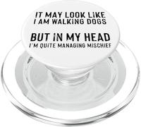 Citation Drôle Chien Promeneur Humour Canin PopSockets PopGrip pour MagSafe