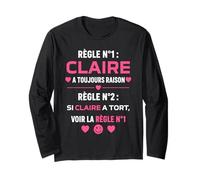 Citation drôle Claire Toujours Raison Humour prénom Claire Manche Longue