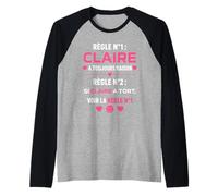 Citation drôle Claire Toujours Raison Humour prénom Claire Manche Raglan
