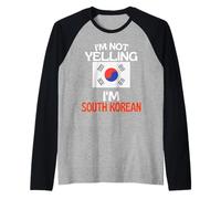 Citation drôle de Corée du Sud Im Not Yelling Im Manche Raglan