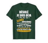 Citation Drôle De Petite Amie pour Un Petit Ami T-Shirt, Homme, Vert Forêt, S