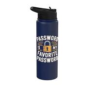 Citation drôle de pirate informatique - Cybersécurité des mots de passe Stainless Steel Insulated Water Bottle