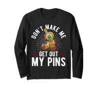 Citation drôle de poupée vaudou Don't Make Me Get Out My Pins Occult Manche Longue