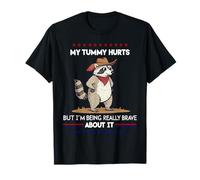 Citation drôle de Raton Laveur Cowboy My Tummy Hurts Brave T-Shirt