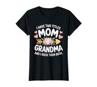 Citation drôle maman et grand-mère avec fleurs T-Shirt