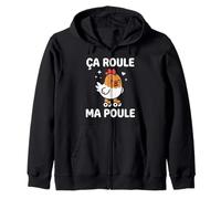 Citation Drole Petite Poules Humour ça Roule ma Poule Sweat à Capuche