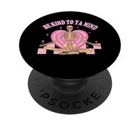 Citation drôle Squelette Méditation Mindfulness Humour Art PopSockets PopGrip Adhésif