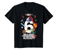 Citation du 6ème Anniversaire pour garçon « Only 6 and A Knight Already » T-Shirt