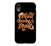 Citation du Bien-être de l'instructeur de méditation et de Yoga de l'esprit, du Corps, de l'âme Coque pour iPhone XR