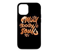 Citation du Bien-être de l'instructeur de méditation et de Yoga de l'esprit, du Corps, de l'âme Coque pour iPhone 12/12 Pro