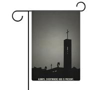 Citation du Christ à retenir 2 drapeaux de jardin double face pour l'extérieur, drapeaux décoratifs de jardin extérieur 12,6 pouces''×18,5 pouces''