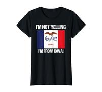 Citation du Drapeau de l'Iowa Iowan avec Inscription « I'm Not Yelling from Iowa » T-Shirt Graphique avec Valeur