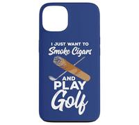 Citation du Golfeur Professionnel « I Just Want to Smoke Cigars and Play Golf » Coque pour iPhone 13